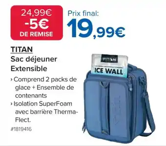 Costco Titan Sac déjeuner Extensible offre