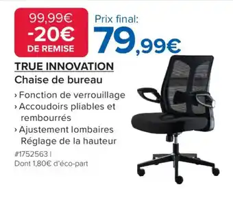 Costco True innovation chaise de bureau offre
