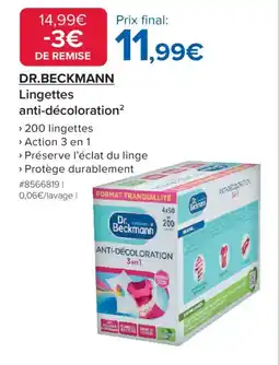 Costco Dr. Beckmann Lingettes anti-décoloration² offre