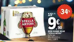 E.Leclerc BIÈRE BLONDE BELGE “STELLA ARTOIS” offre