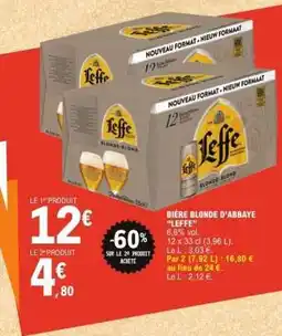E.Leclerc Bière blonde d'Abbaye LEFFE offre