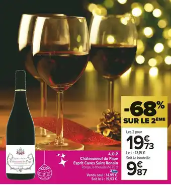 Esprit caves saint ronain a.o.p châteauneuf du pape
