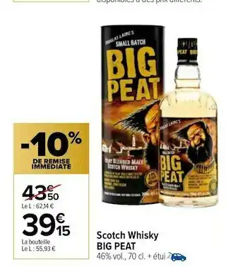 Carrefour Market Big peat scotch whisky offre