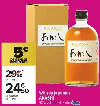 Carrefour Market Akashi whisky japonais offre