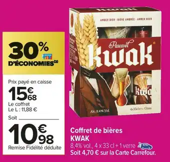 Carrefour Market Kwak coffret de bières offre
