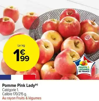 Carrefour Market Pomme pink lady offre