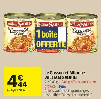 William saurin le cassoulet mitonné