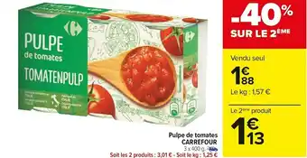 Carrefour Market Carrefour pulpe de tomates offre