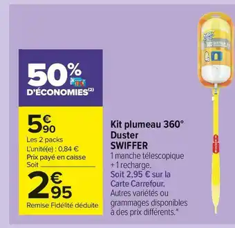 Carrefour Market Swiffer kit plumeau 360° duster offre