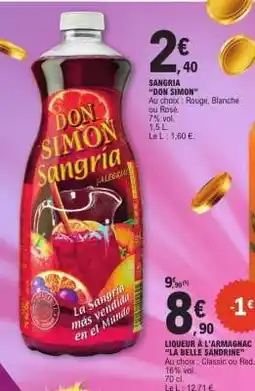 E.Leclerc SANGRIA DON SIMON offre