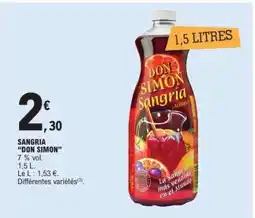 E.Leclerc SANGRIA DON SIMON offre
