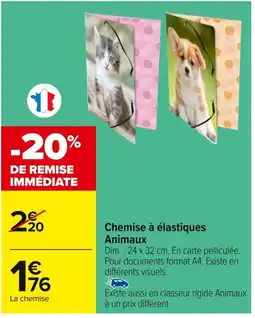 Carrefour Chemise à élastiques Animaux offre