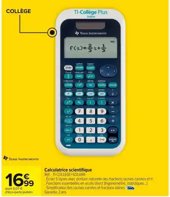 Carrefour Calculatrice scientifique offre