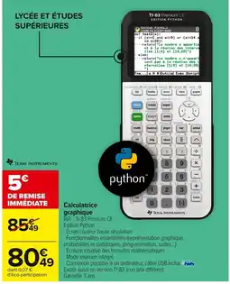 Carrefour Calculatrice graphique offre