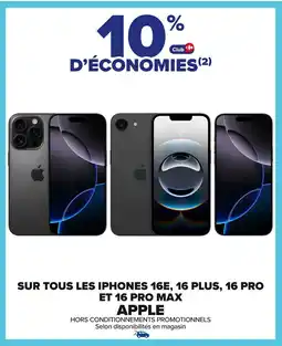 Carrefour Sur tous les iphones 16e, 16 plus, 16 pro et 16 pro max apple offre