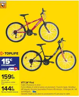 Carrefour TOPLIFE VTT 24" First offre