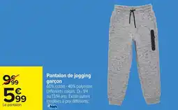 Carrefour Pantalon de jogging garçon offre
