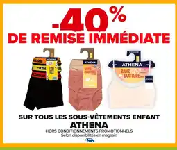 Carrefour Sur tous les sous-vêtements enfant offre