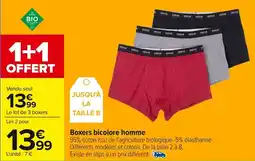 Carrefour Boxers bicolore homme offre