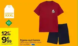 Carrefour Pyjama court homme offre