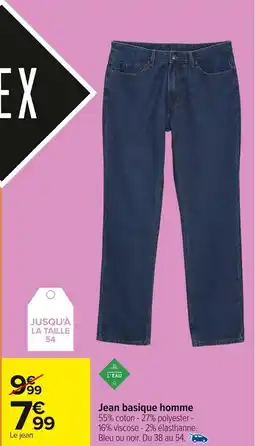 Carrefour Jean basique homme offre