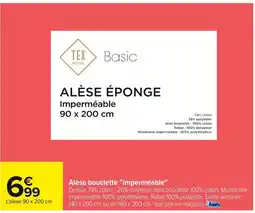 Carrefour Alèse bouclette "imperméable" offre