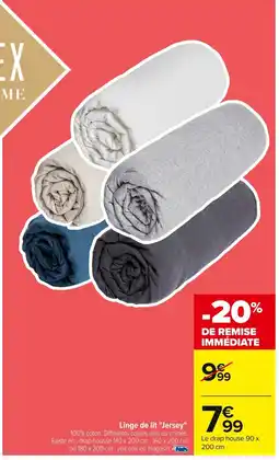 Carrefour Linge de lit "Jersey" offre