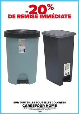 Carrefour Sur toutes les poubelles colorées carrefour home offre