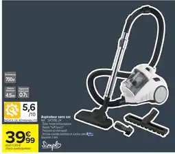 Carrefour Aspirateur sans sac offre