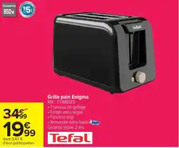 Carrefour TEFAL Grille pain Enigma offre