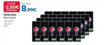 Costco Pepsi Max Sans sucre offre