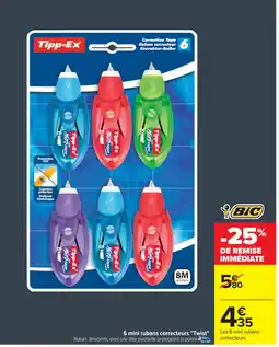 Carrefour TIP-EX 6 mini rubans correcteurs "Twist" offre