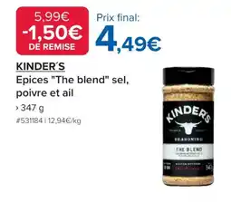 Costco Kinder's Epices "The blend" sel, poivre et ail offre