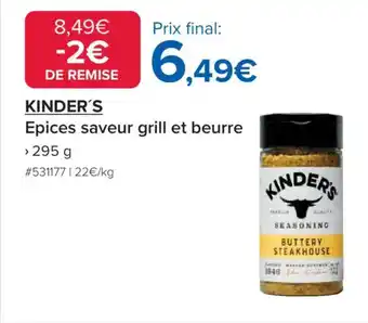 Costco Kinder's Epices saveur grill et beurre offre