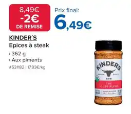 Costco Kinder's Epices à steak offre