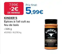Costco Kinder's Epices à l'ail cuit au feu de bois offre