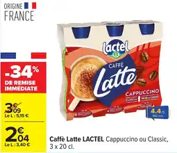 Carrefour Caffè Latte Lactel offre