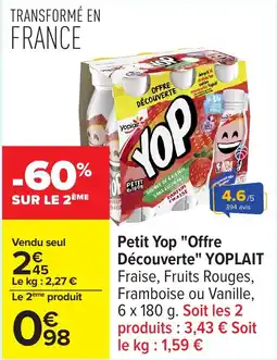 Carrefour Petit Yop "Offre Découverte" Yoplait offre
