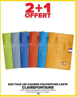 Carrefour Sur tous les cahiers couverture carte clairefontaine offre