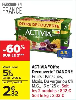Carrefour Activia "Offre Découverte" Danone offre