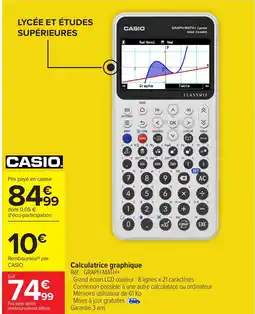 Carrefour CASIO Calculatrice graphique offre