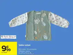 Carrefour Tablier enfant offre