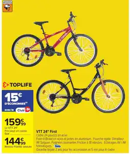 Carrefour TOPLIFE VTT 24" First offre