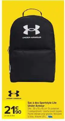 Carrefour Sac à dos Sportstyle lite Under Armour offre