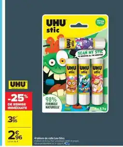 Carrefour 4 bâtons de colle Lou-Stics offre