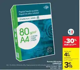 Carrefour RAMETTE 500 FEUILLES offre