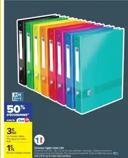 Carrefour Classeur rigide Color Life offre