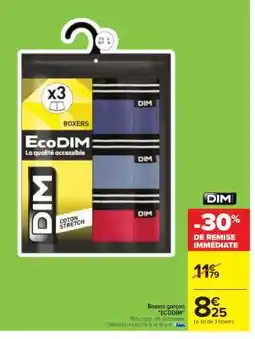 Carrefour Boxers garçon ECODIM offre