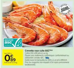 Carrefour Market Crevette rose cuite ASC offre