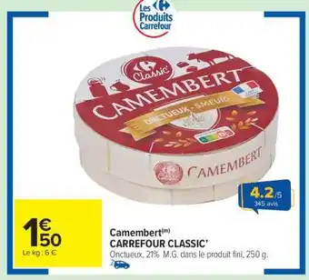 Carrefour Market Camembert Carrefour Classic offre